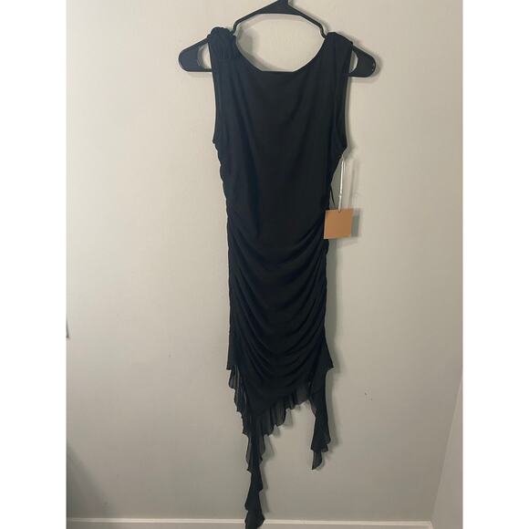 New Bailey Rose Mesh Mini Ruffle Lace Dress Size Medium - Picture 1 of 4